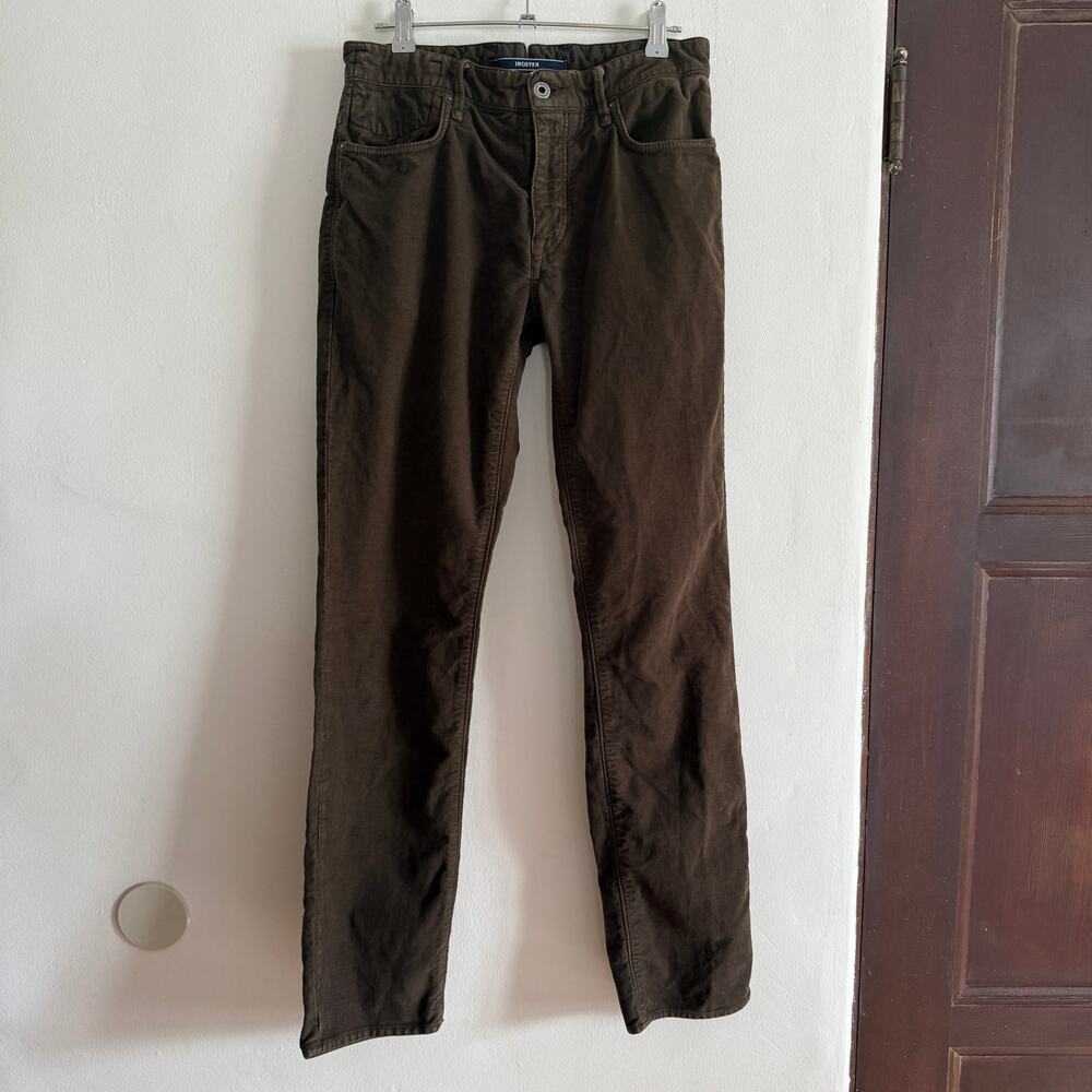 INCOTEX by Slowear | Brown Cotton Twill Ray Regular 5 Pocket Pants Size 30